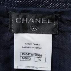 Chanel Blue Tweed Shorts M