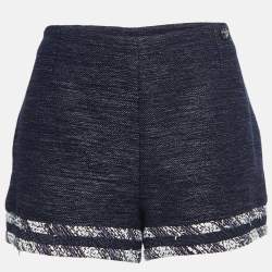 Chanel Blue Tweed Shorts M
