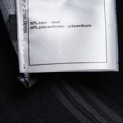 Chanel Grey Wool Blend Hooded Zip-Up Jacket S
