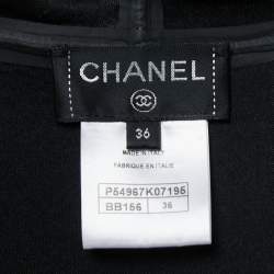 Chanel Grey Wool Blend Hooded Zip-Up Jacket S