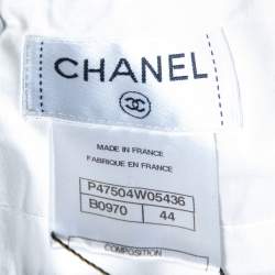 Pre Owned Chanel Black Lace Pencil Skirt L