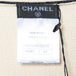 مملوكة مسبقًا Chanel Beige Cotton Knit Sleeveless T-Shirt L