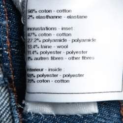 Chanel Blue Denim Braided Stripe Detail Jeans M Waist 28"