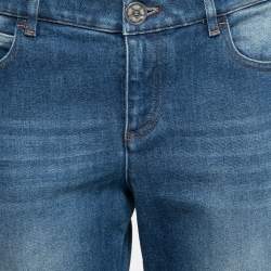 Chanel Blue Denim Braided Stripe Detail Jeans M Waist 28"