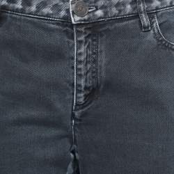 Chanel Dark Grey Denim Chain Print Detailed Jeans M Waist 30"