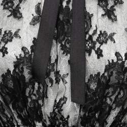 Chanel Black and White Lace Turtle Neck Long Sleeve Salzburg Blouse S