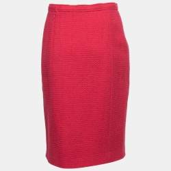 Chanel Boutique Vintage Pink Tweed Skirt M
