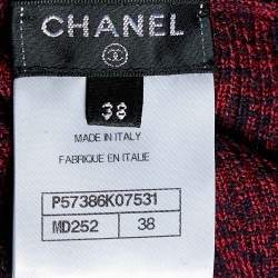 Chanel Burgundy Wool & Cashmere Knit Button Front Cardigan M