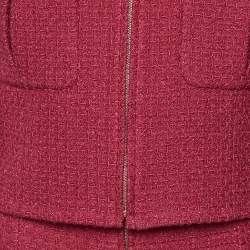 Chanel Pink Lurex Tweed Blazer & Skirt Set M