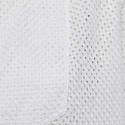 Pre Owned Chanel White Eyelet Cotton Tunic Top M