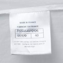 Chanel White Cotton Button Front Short Shirt M