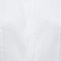 Chanel White Cotton Button Front Short Shirt M