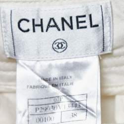 Chanel Off-White Cotton Wide-Leg Trousers M Waist 28"
