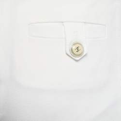 Chanel Off-White Cotton Wide-Leg Trousers M Waist 28"