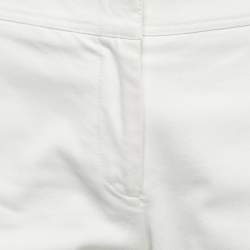 Chanel Off-White Cotton Wide-Leg Trousers M Waist 28"
