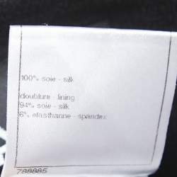 Chanel Black Crepe Front Tie Detail Crop Top M