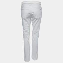 Chanel White Denim Straight Fit Jeans M Waist 31"
