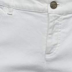 Chanel White Denim Straight Fit Jeans M Waist 31"