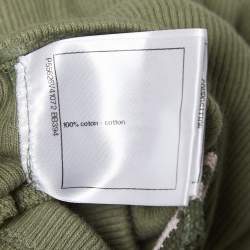 Chanel Green Cotton Knit Scoop Neck Crop Top M