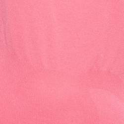 Pre Owned Chanel Pink CC Patterned Knit Short Sleeve T-Shirt M