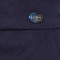 Pre Owned Chanel Navy Blue Cotton Culottes M