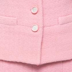 مملوكة مسبقًا Chanel Vintage Pink Wool Skirt Suit S/M