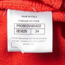 Chanel Coral Red Cotton textured Shorts S
