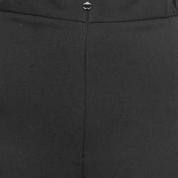 Pre Owned Chanel Black Silk Wide Leg Pants S