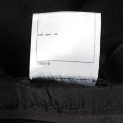Pre Owned Chanel Black Silk Wide Leg Pants S