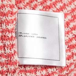 مملوكة مسبقًا Chanel Pink Knit Button Front Long Cardigan M