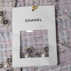 Chanel Purple/Pastel Tweed Fringed Coat M