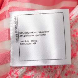 Chanel Pink Textured Synthetic Zip-Up Jacket S