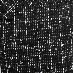 Chanel Black/White Sequined Tweed Skirt S