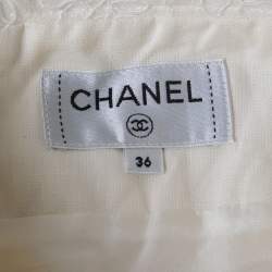 Chanel Linen & Lace Midi Skirt S