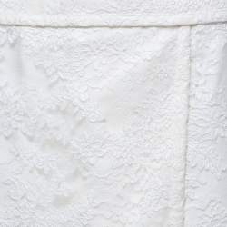 Chanel Linen & Lace Midi Skirt S