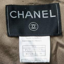 Chanel Brown Wool Blend Single Breasted Crop Jacket M
