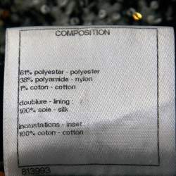 Pre Owned Chanel Black/White Sequined Tweed Jacket XL