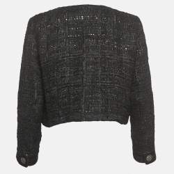 Pre Owned Chanel Black/Metallic Dubai Tweed Jacket L
