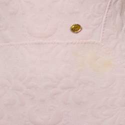 Pre Owned Chanel Pink Jacquard Knit Flared Mini Dress XS