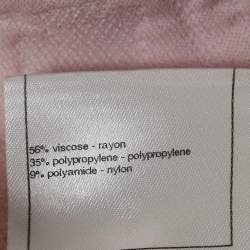 Pre Owned Chanel Pink Jacquard Knit Flared Mini Dress XS