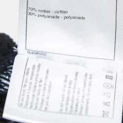 Chanel Black Patterned Terry Cotton Shorts S