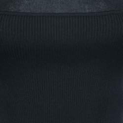 Pre Owned Chanel Black Cashmere & Silk Removable Sleeve Jumper S