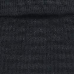 Chanel Black Cotton & Angora Blend Knit Off-Shoulder Top L