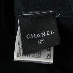 Chanel Sports Black Wool Sleeveless Midi Dress M