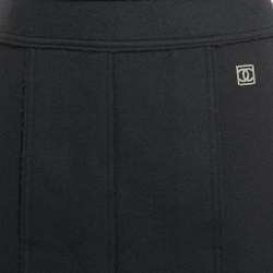 Chanel Sports Black Wool Sleeveless Midi Dress M