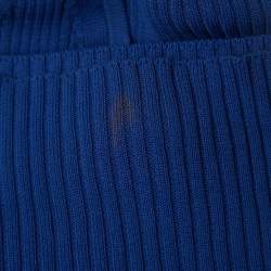 Chanel Blue Rib-Knit Tank Top S