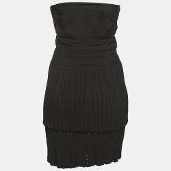 Chanel Black Knit Skirt Top Set M