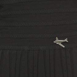 Chanel Black Knit Skirt Top Set M