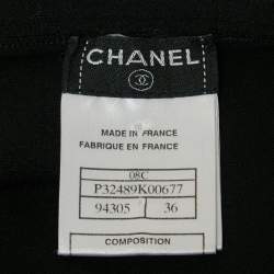 Chanel Black Knit Skirt Top Set M