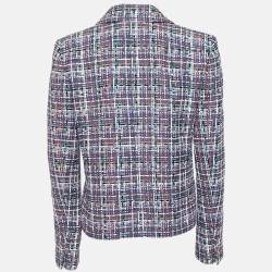 Chanel Multicolor Tweed Button Front Blazer M